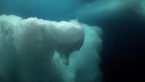 Onderwaterlandschap van de Noordelijke IJszee. — Stockvideo