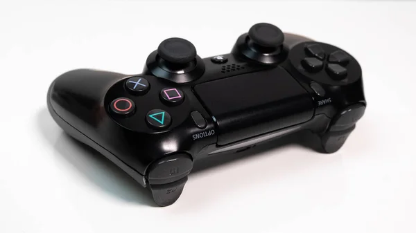 Sony Dualshock Controller Für Ps4 Playstation Spielkonsole Rückansicht Auf Weißem — Stockfoto