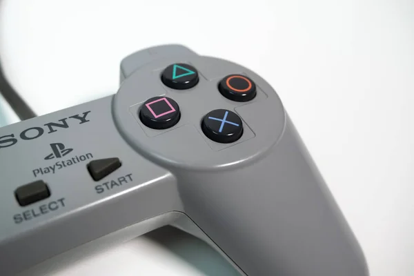 Sony Playstation Controller Für Die Original Ps1 Konsole Nahaufnahme Auf — Stockfoto