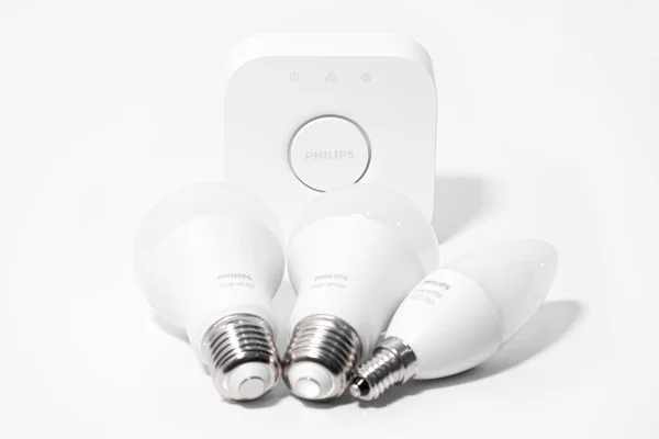 Philips Hue light bulbs and bridge. Smart lighting.