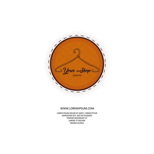 Логотип Магазина Моды Вешалка Одежды Векторный Набор Design Illustration Минималистский — стоковый вектор