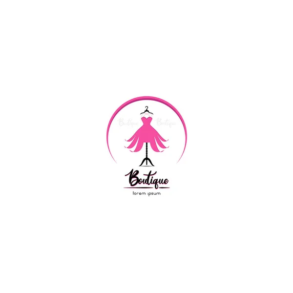 Illustration Minimalistisk Logotyp Design Kan Användas För Kvinnors Kläder Produkter — Stock vektor
