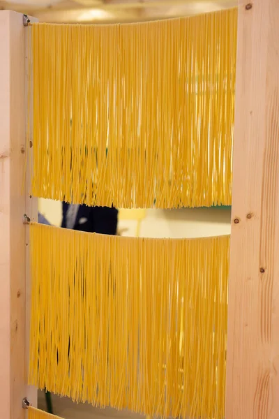 Vintage Wooden Pasta Production Plant Italian Spaghetti — Stock Photo, Image