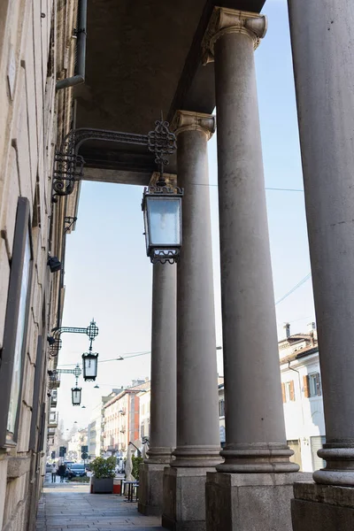 Detail Columns Ponchielli Theater Cremona Italy — стокове фото