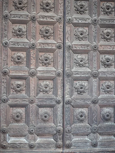 Detail Door Cathedral Parma Italy — Stock Photo, Image