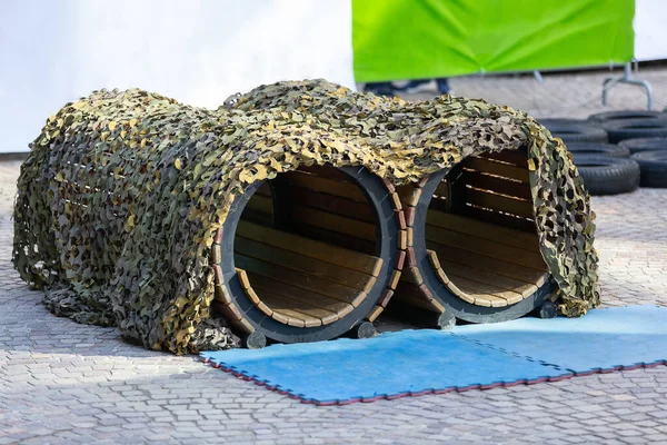 Vojenský Cvičný Tunel Pro Nábor — Stock fotografie