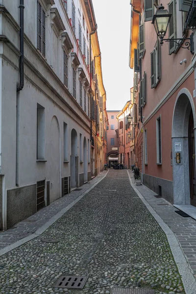 Estrecha Calle Porta Marzia Cremona Cerca Catedral Cremona Lombardía Italia —  Fotos de Stock