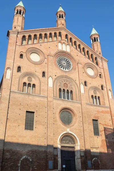 Entrée Latérale Cathédrale Crémone Santa Maria Assunta Lombardie Italie — Photo