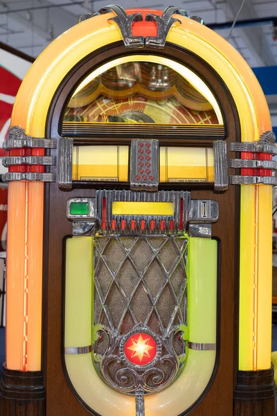 Detalhes Retro Jukebox Música Dança Nos Anos 1940 1950 — Fotografia de Stock