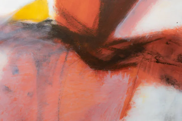 Pintura Sobre Lienzo Arte Abstracto Tonos Rojos Amarillos Naranjas Fondo — Foto de Stock