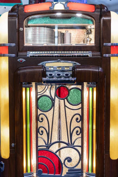 Detalhes Retro Jukebox Música Dança Nos Anos 1940 1950 — Fotografia de Stock