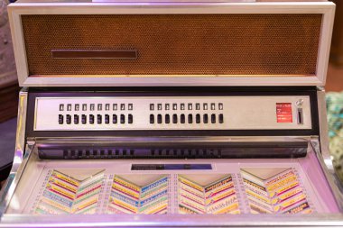 Retro Müzik Kutusunun Ayrıntıları: 1940 'larda ve 1950' lerde müzik ve dans.