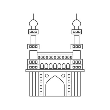 Hindistan Charminar simgesi logosu