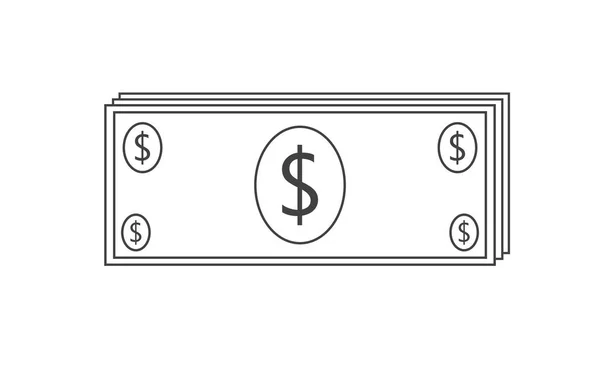 Dollar Money Icon Background — Stock Vector