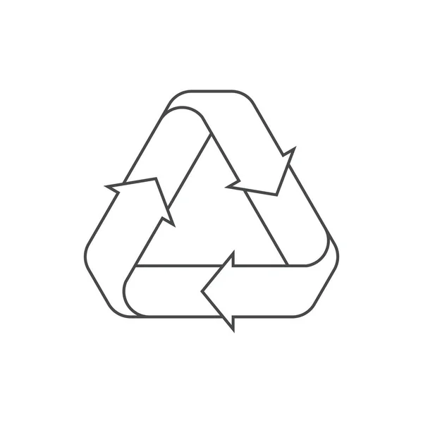 Recycle Line Icon Vector — стоковый вектор