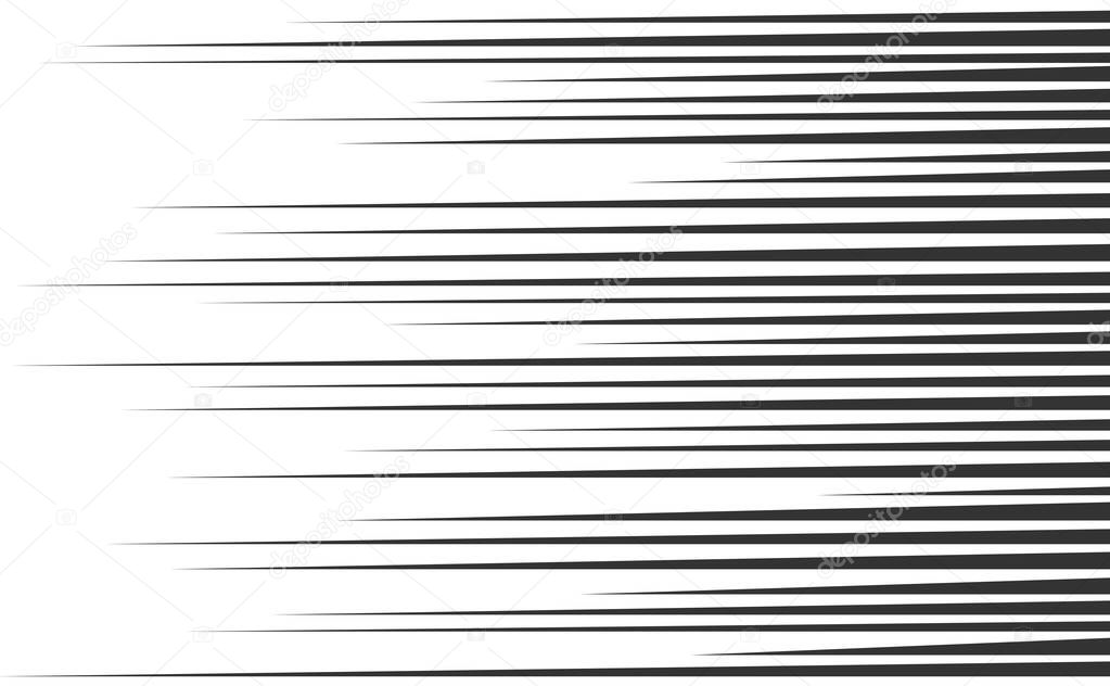 Speed lines set vector