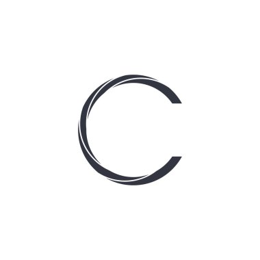 Logo harfi metin C alfabe simgesi
