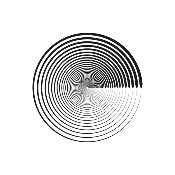 Cercle Concentrique Ligne Anneau Fond — Image vectorielle