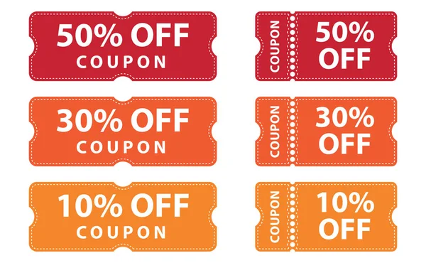 Coupons Discount Banner Offers — Stock Vector