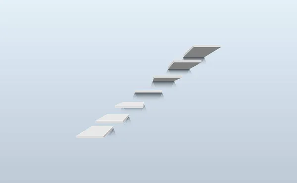 Schody Sedm Kroků Boční Pohled — Stockový vektor