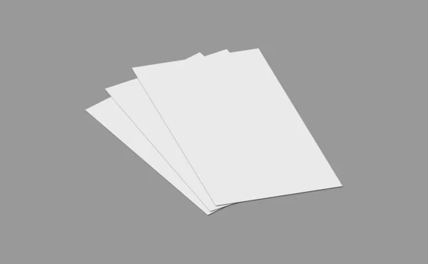 Blanco Leeg Papier View Realistische Vector Met Schaduwen — Stockvector
