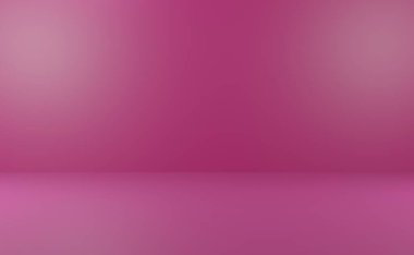 Boş oda stüdyo arkaplanı 3D resimleme