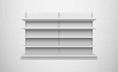 Satılan ürünler için raf tasarımları depola