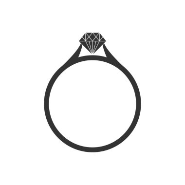 Nikah töreni elmas yüzük ikonu