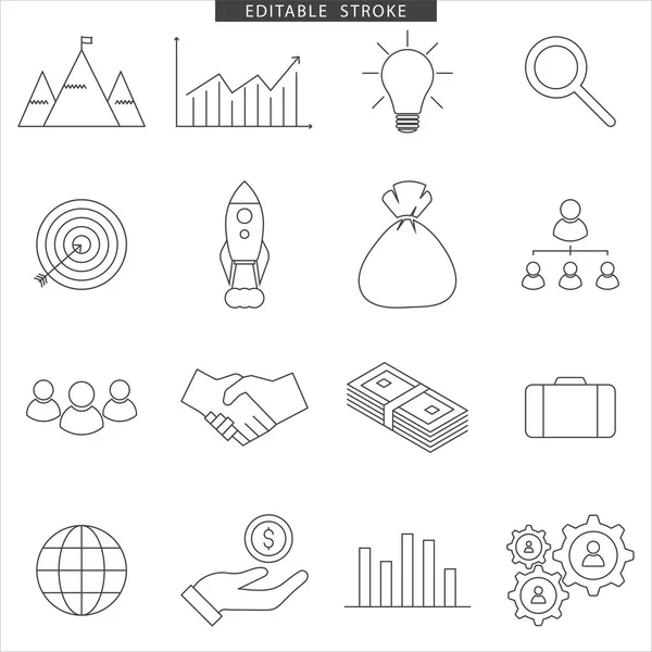 Business Interact Development Icons — стоковый вектор