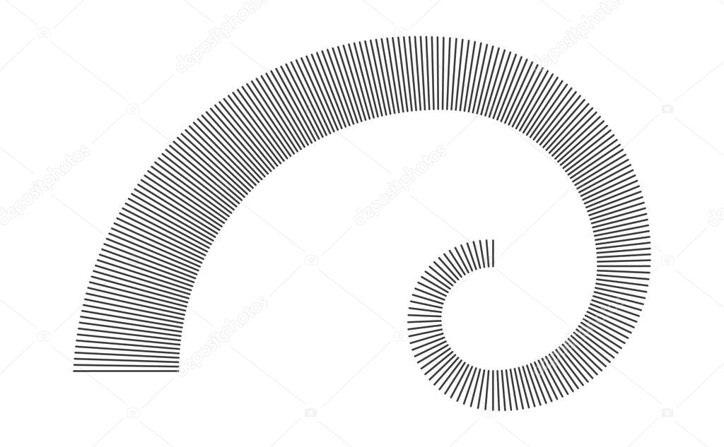 Golden ratio spiral abstract background