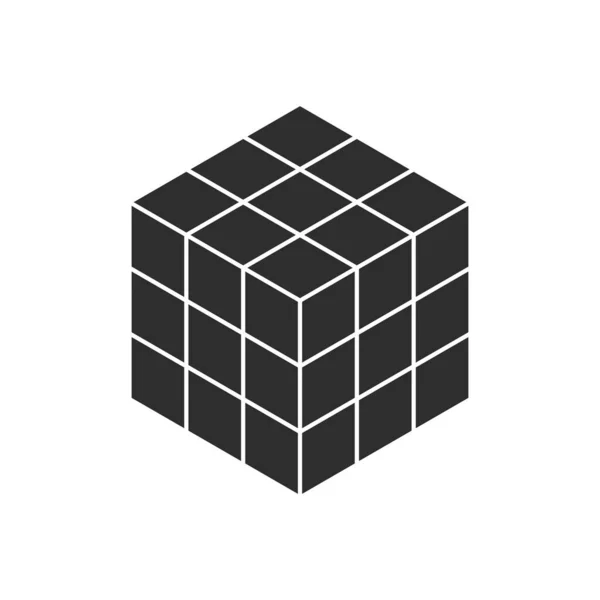 Cube Puzzle Game Icon — Stock Vector