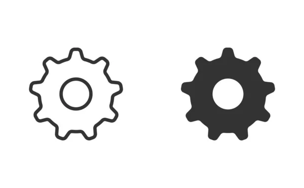 Gear Setting Cogwheel Flat Icon — Stockvektor