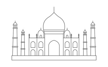 Taj mahal ikonu agra Hindistan