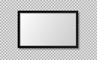 Fotoğraf çerçevesi siyah kenar manzarası maketi