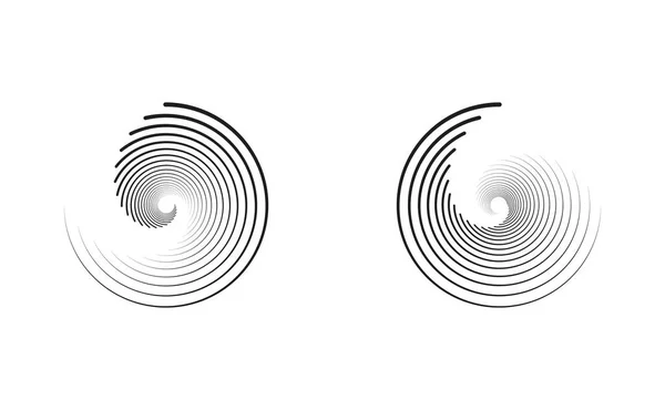 Kreis Spirale Wirbel Wirbel Goldenen Schnitt Symbol — Stockvektor