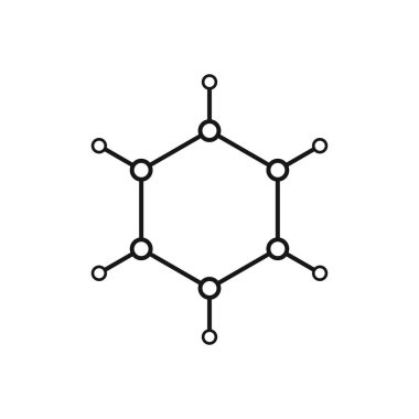Atom molekülü kimya yapı simgesi