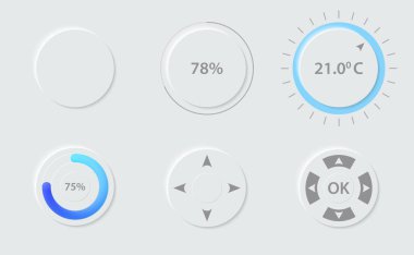 Nöroorfizm çemberi kullanıcı arayüzü (UI) tasarım elemanları
