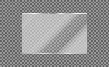 Şeffaf arkaplanda cam çerçeveyi dikdörtgen yap