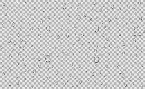 Water Drops Liquid Transparent Background — Vector de stock