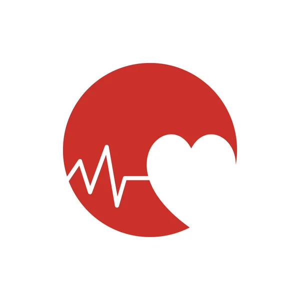 Heart Heartbeat Medical Logo — ストックベクタ