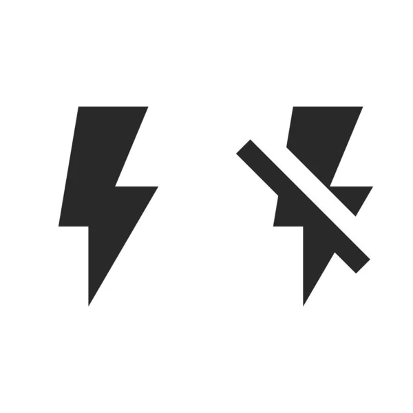 Flash Thunderbolt Sur Icône — Image vectorielle