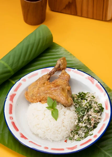 Trancam Salad Jawa Lauk Makanan Tradisional Dari Jawa Tengah Indonesia — Stok Foto