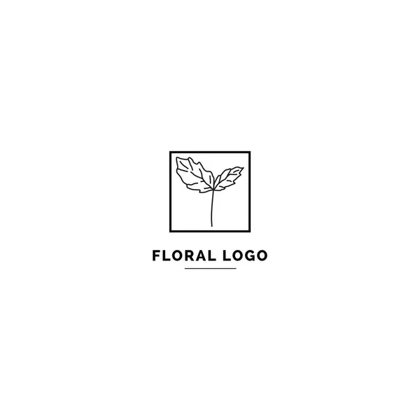 Plantilla Logotipo Floral Simple Limpia Logotipo Estilo Mínimo Para Identidad Ilustración de stock