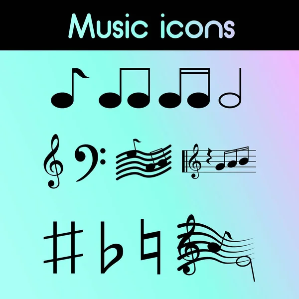 12 vektör müzik simgesi