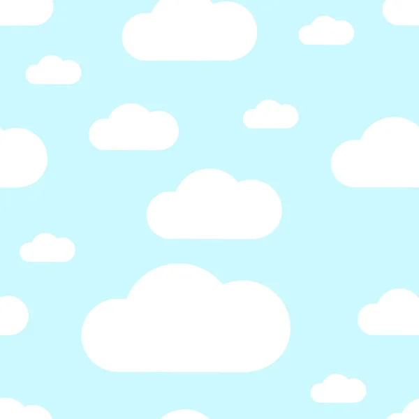 Seamless vector pattern with clouds. Vector texture for prints or backgrounds
