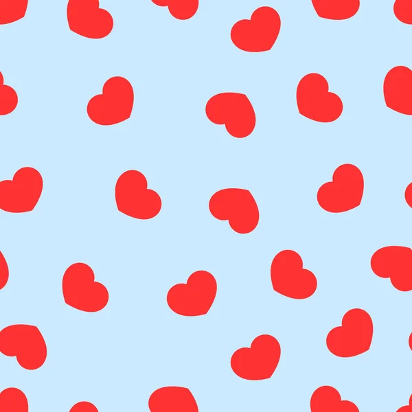 Seamless Vector Pattern Red Hearts Vector Texture Prints Backgrounds — Stockvektor