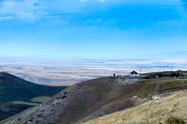 Vista Panorámica Del Valle Remota Granja — Foto de Stock