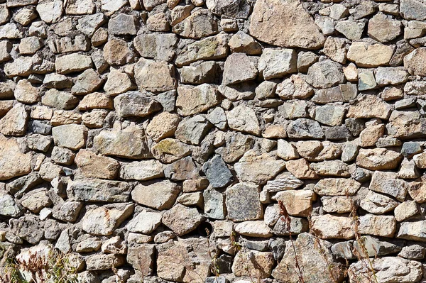 Abstract Background Wall Made Stones Boulders Rubble Stone — Foto Stock