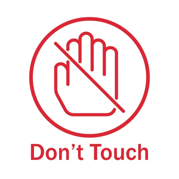 Don Touch Icon Editable Vector Outline Single Pictogram Hand Crossed — Photo