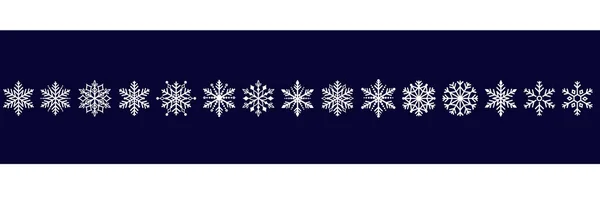 Snowflakes Vector Set Christmas Design Snowflakes Icon Collection Isolated Dark — Stok fotoğraf